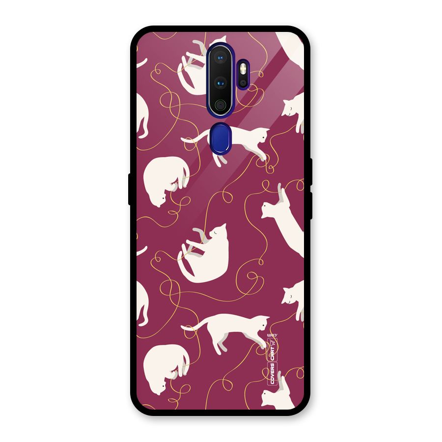 Lazy Kitty Glass Back Case for Oppo A9 (2020)