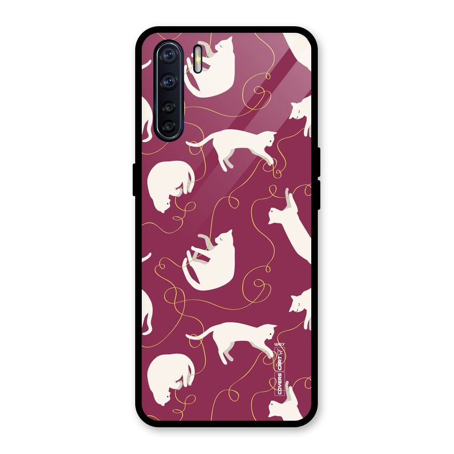Lazy Kitty Glass Back Case for Oppo F15