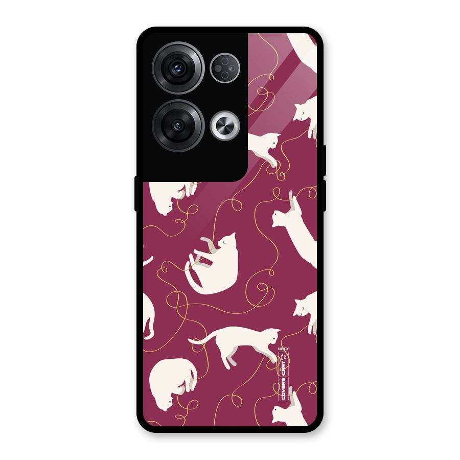 Lazy Kitty Glass Back Case for Oppo Reno8 Pro 5G