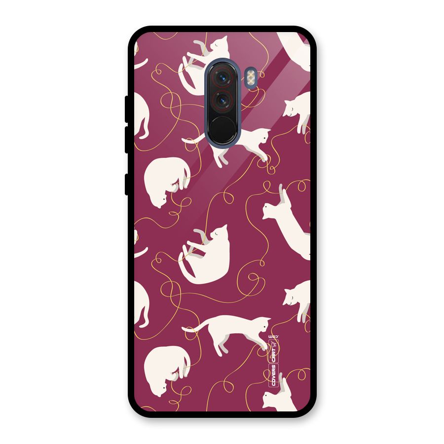 Lazy Kitty Glass Back Case for Poco F1