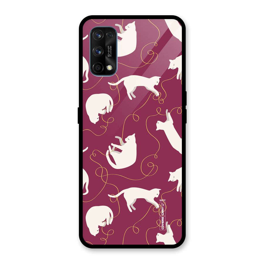 Lazy Kitty Glass Back Case for Realme 7 Pro