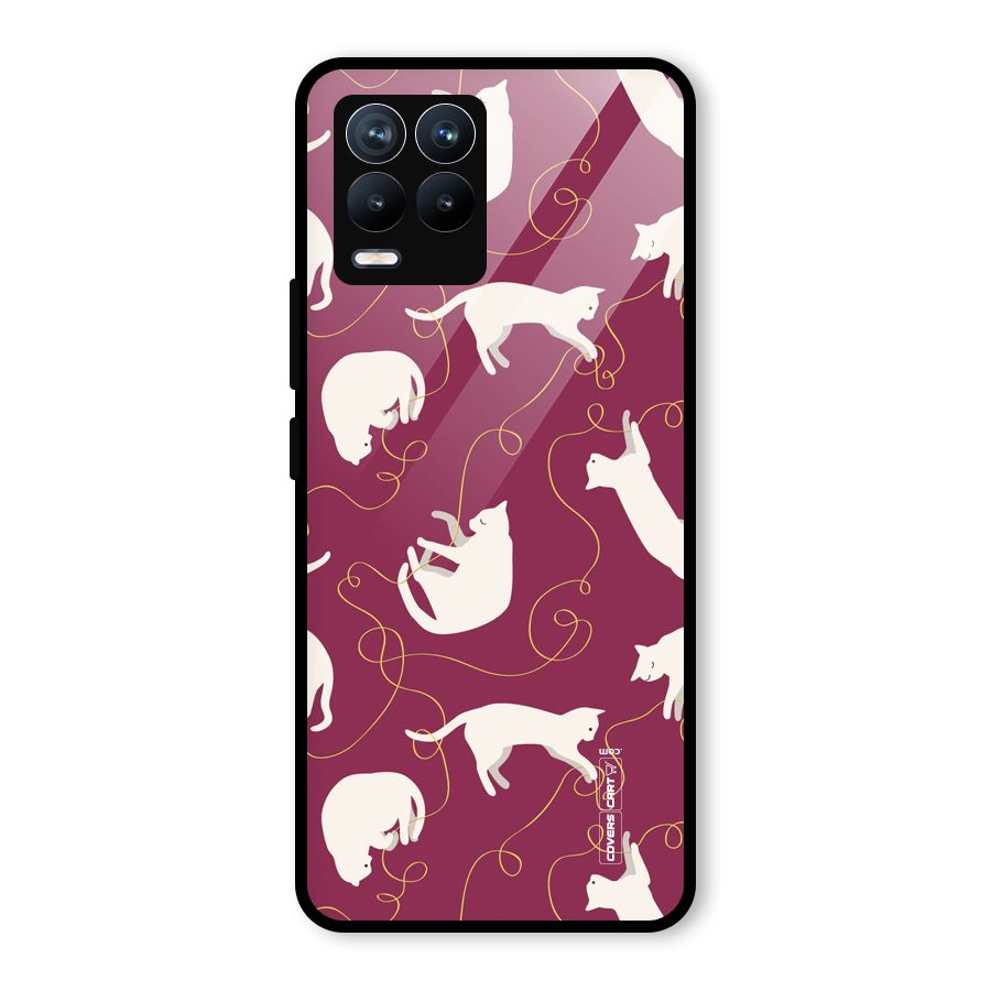 Lazy Kitty Glass Back Case for Realme 8