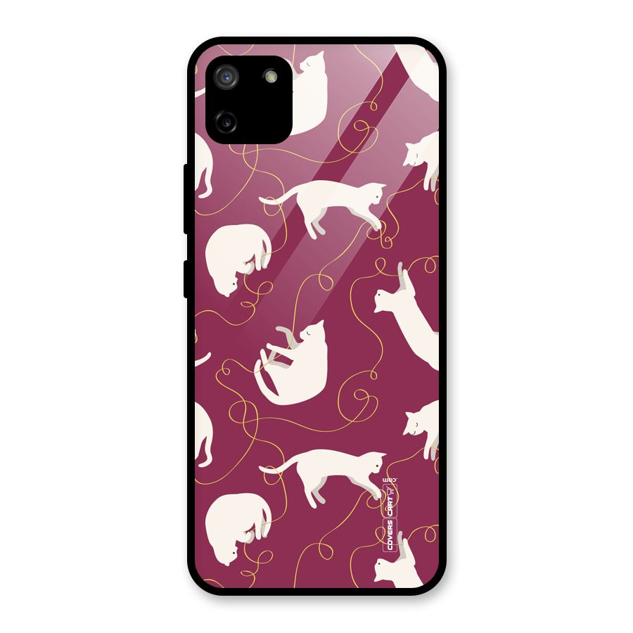 Lazy Kitty Glass Back Case for Realme C11