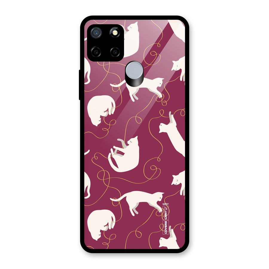Lazy Kitty Glass Back Case for Realme C12
