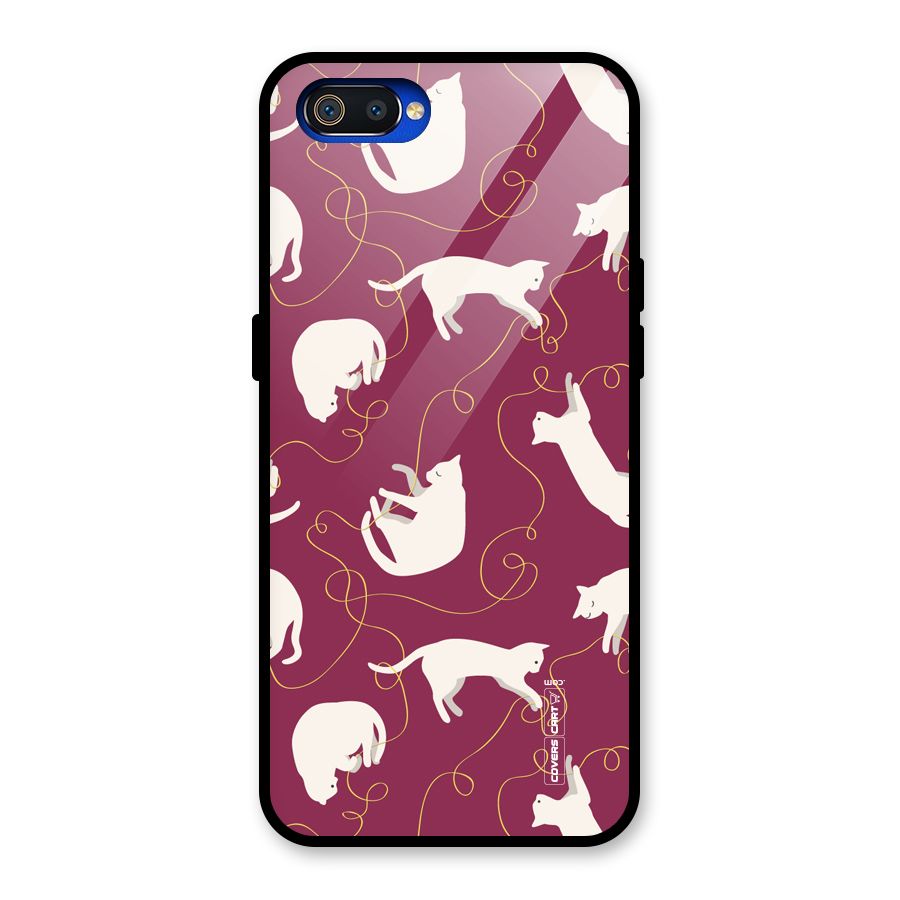 Lazy Kitty Glass Back Case for Realme C2