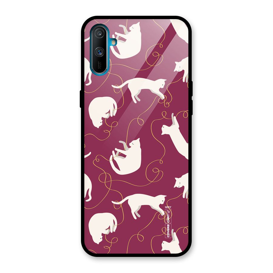Lazy Kitty Glass Back Case for Realme C3