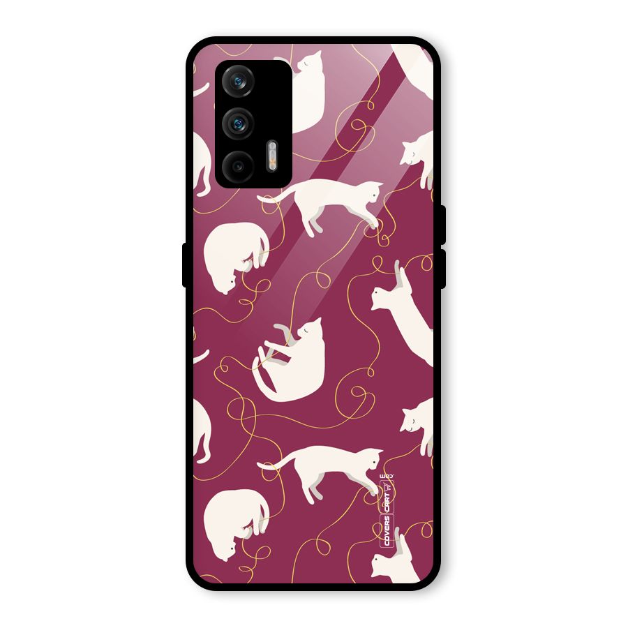 Lazy Kitty Glass Back Case for Realme GT 5G