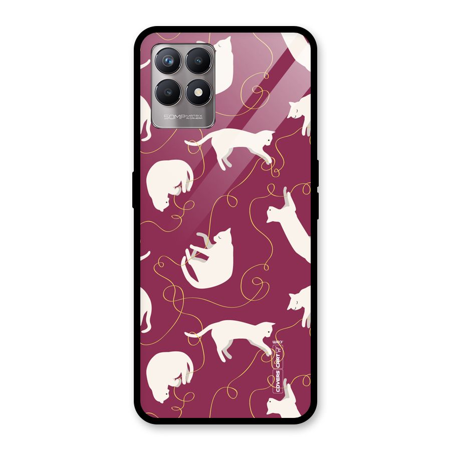 Lazy Kitty Glass Back Case for Realme Narzo 50