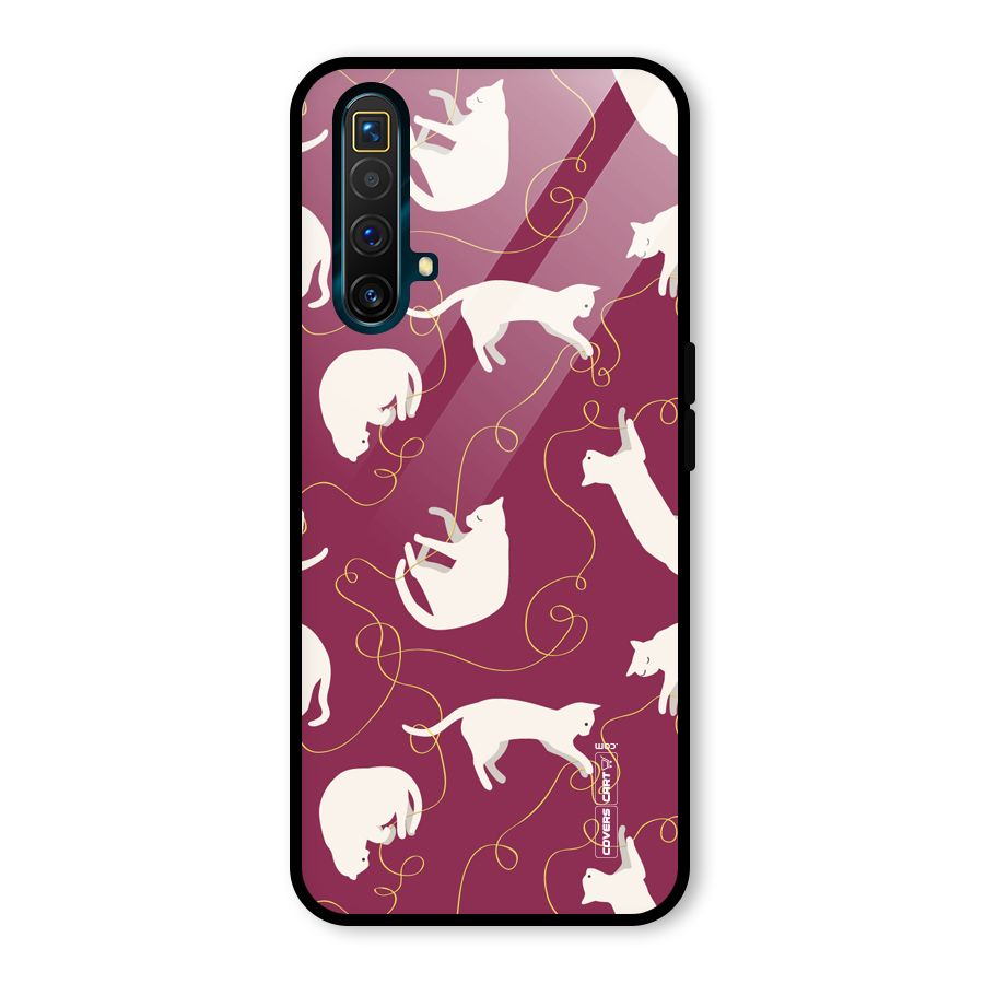 Lazy Kitty Glass Back Case for Realme X3 SuperZoom