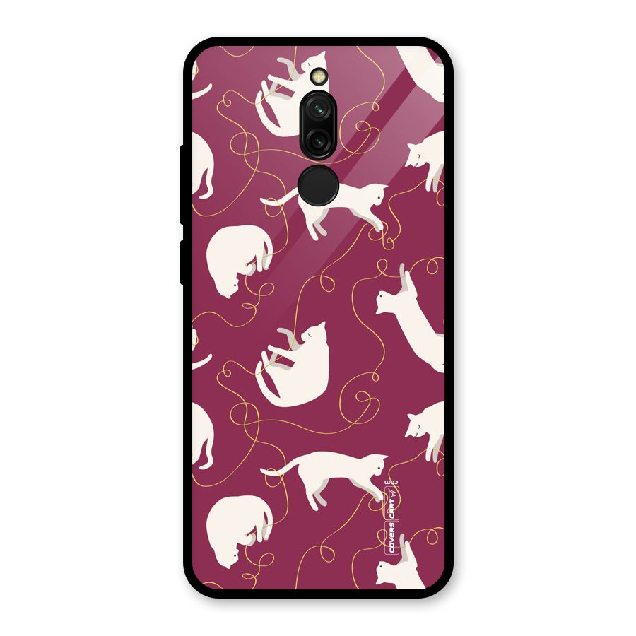 Lazy Kitty Glass Back Case for Redmi 8