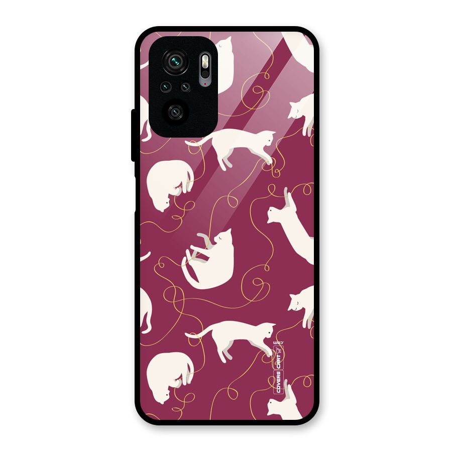 Lazy Kitty Glass Back Case for Redmi Note 10S