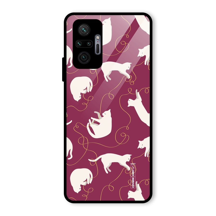 Lazy Kitty Glass Back Case for Redmi Note 10 Pro Max