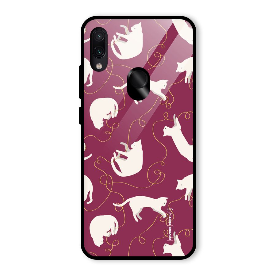 Lazy Kitty Glass Back Case for Redmi Note 7 Pro