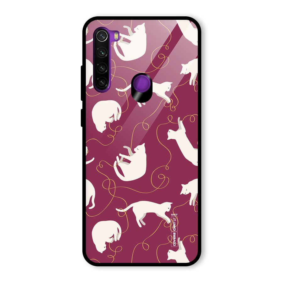 Lazy Kitty Glass Back Case for Redmi Note 8