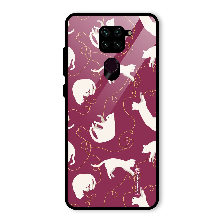 Lazy Kitty Glass Back Case for Redmi Note 9