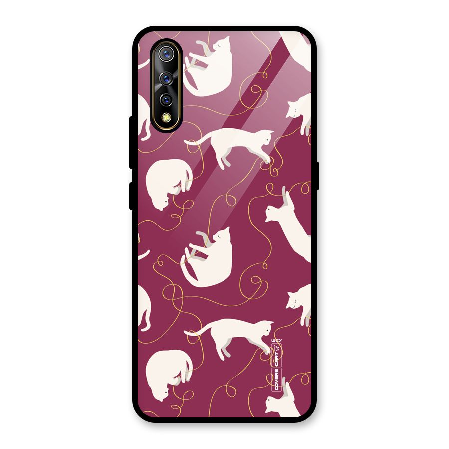 Lazy Kitty Glass Back Case for Vivo S1