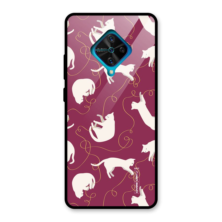 Lazy Kitty Glass Back Case for Vivo S1 Pro