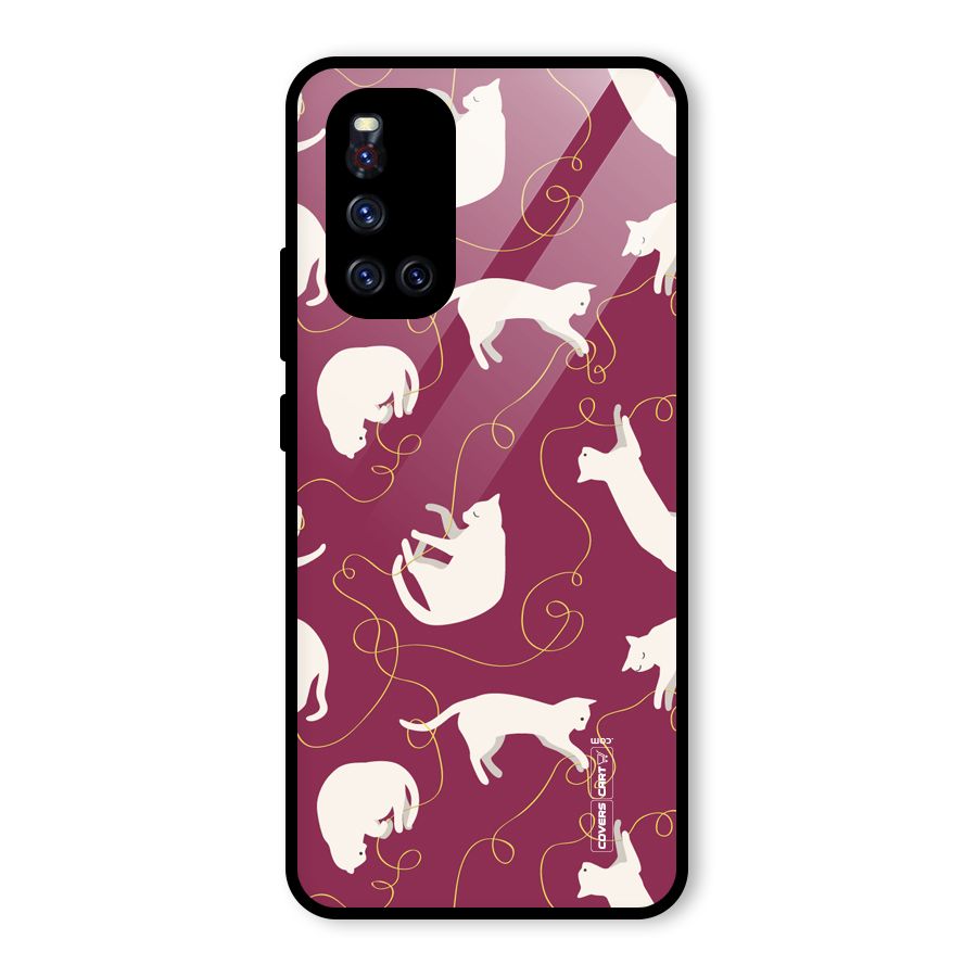 Lazy Kitty Glass Back Case for Vivo V19