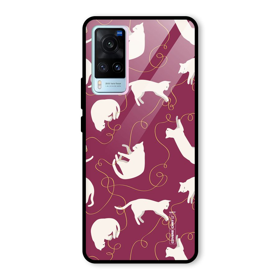 Lazy Kitty Glass Back Case for Vivo X60