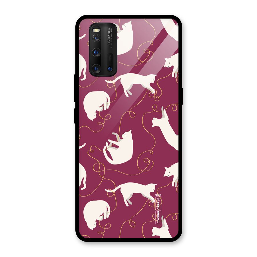 Lazy Kitty Glass Back Case for Vivo iQOO 3