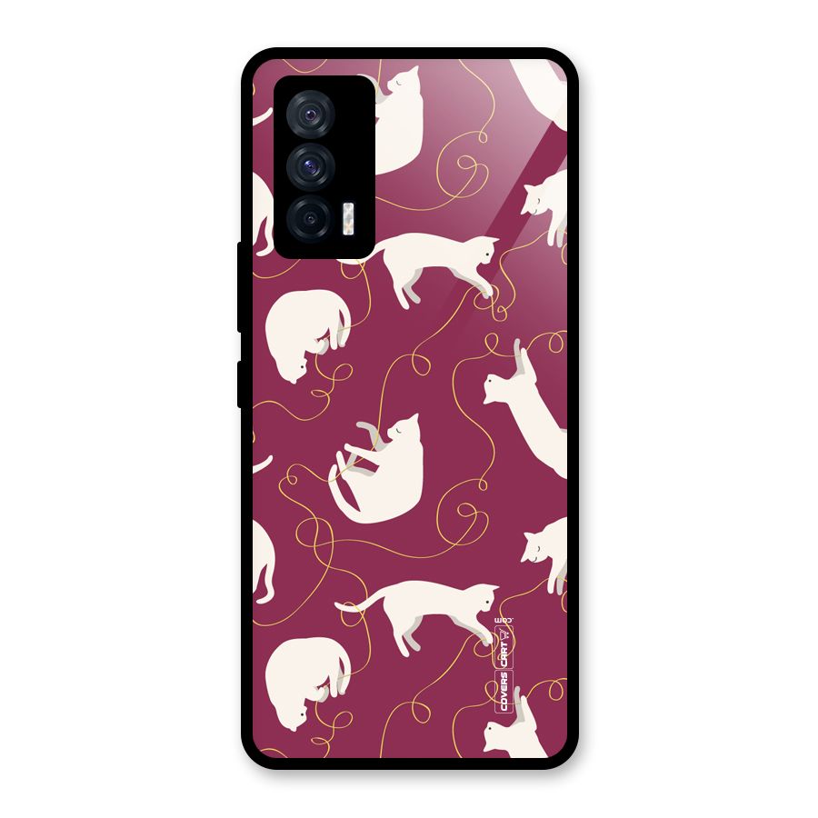 Lazy Kitty Glass Back Case for Vivo iQOO 7 5G