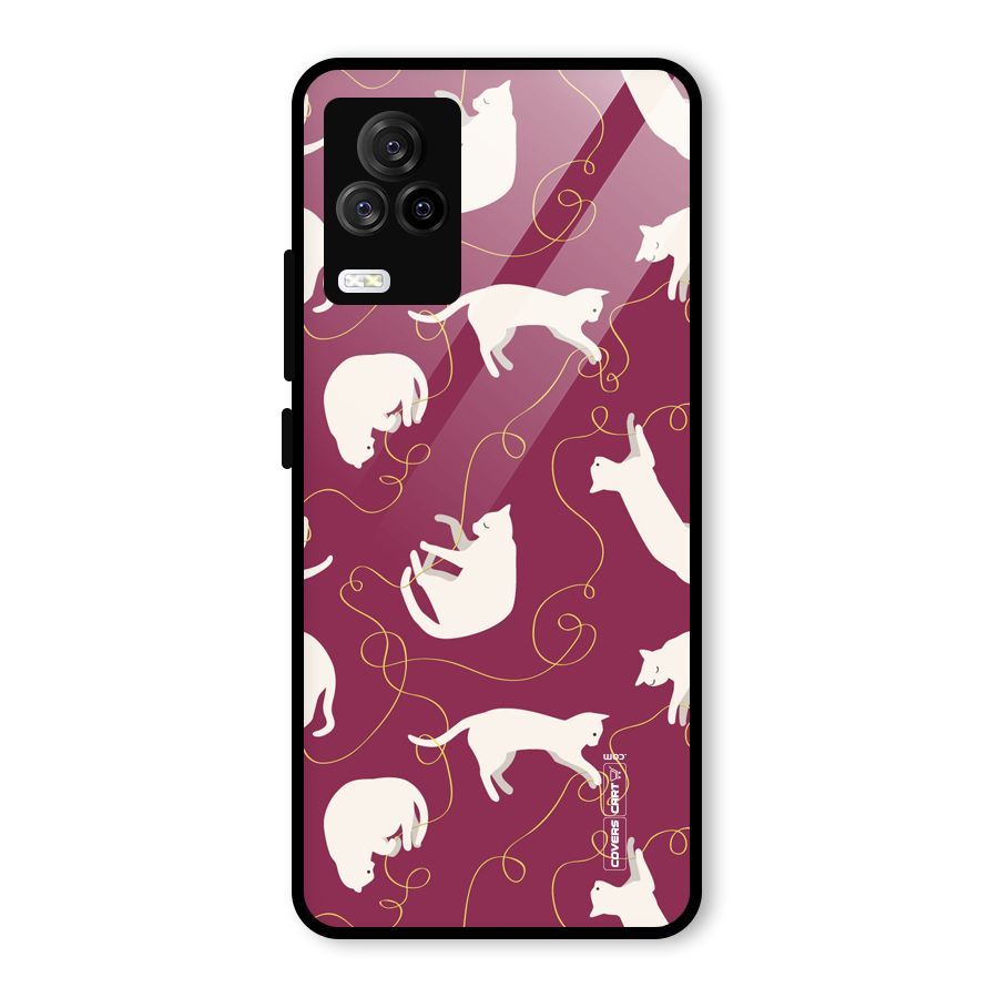Lazy Kitty Glass Back Case for Vivo iQOO 7 Legend 5G