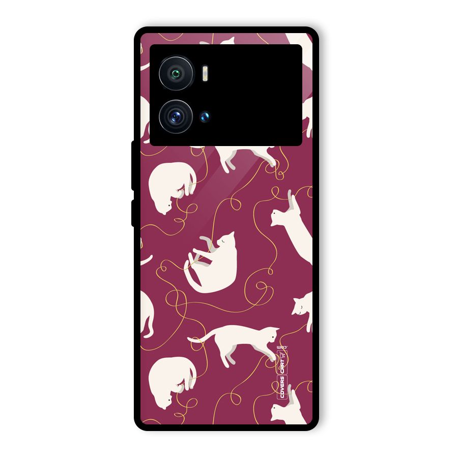Lazy Kitty Glass Back Case for Vivo iQOO 9 Pro
