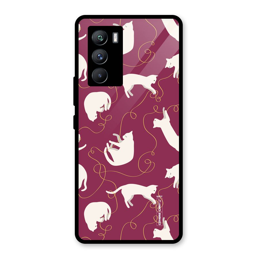 Lazy Kitty Glass Back Case for Vivo iQOO 9 SE