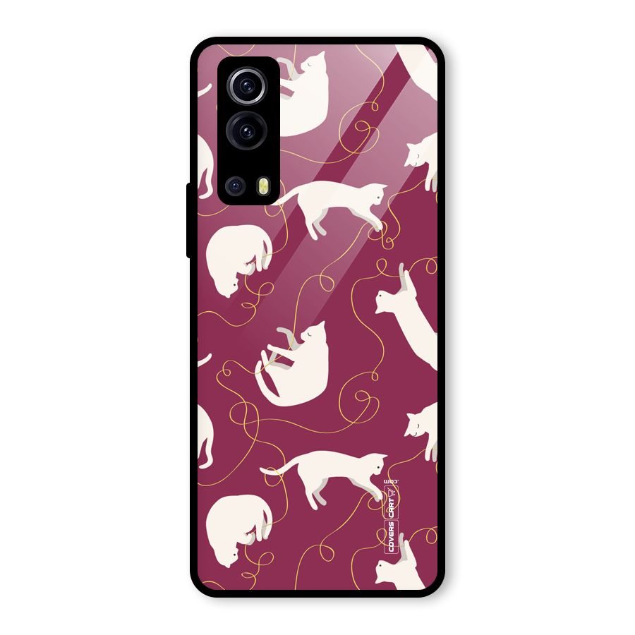 Lazy Kitty Glass Back Case for Vivo iQOO Z3