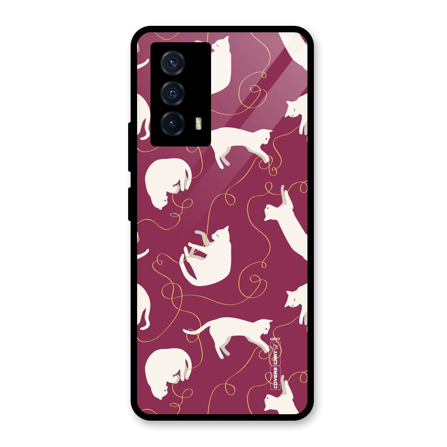 Lazy Kitty Glass Back Case for Vivo iQOO Z5