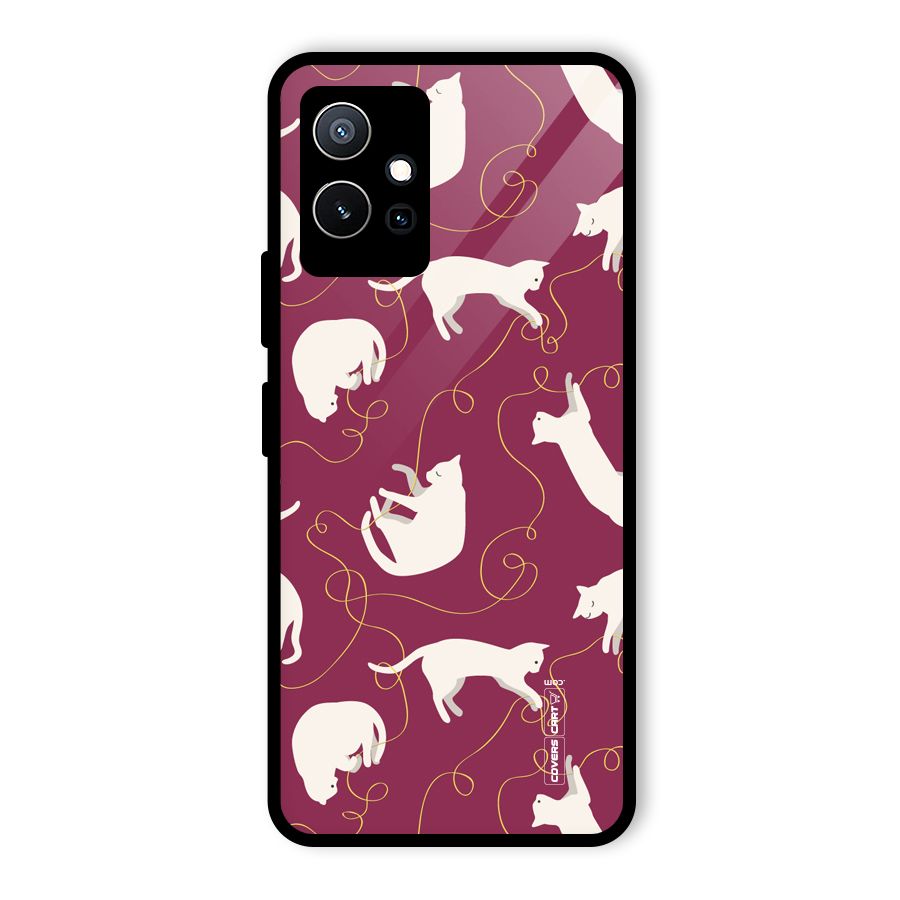 Lazy Kitty Glass Back Case for Vivo iQOO Z6