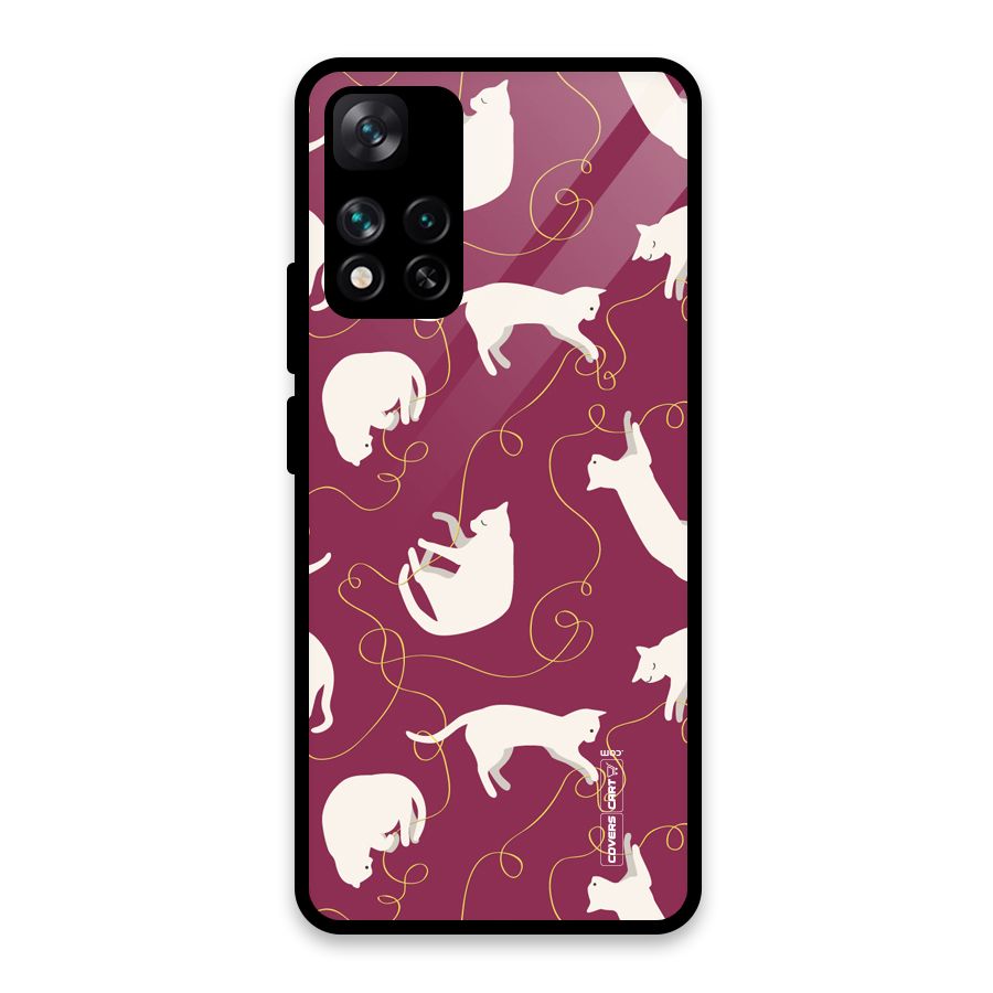 Lazy Kitty Glass Back Case for Xiaomi 11i 5G