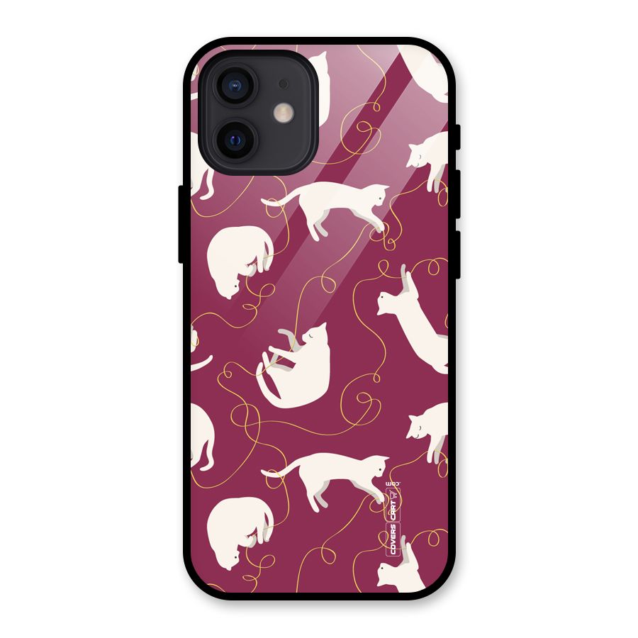 Lazy Kitty Glass Back Case for iPhone 12