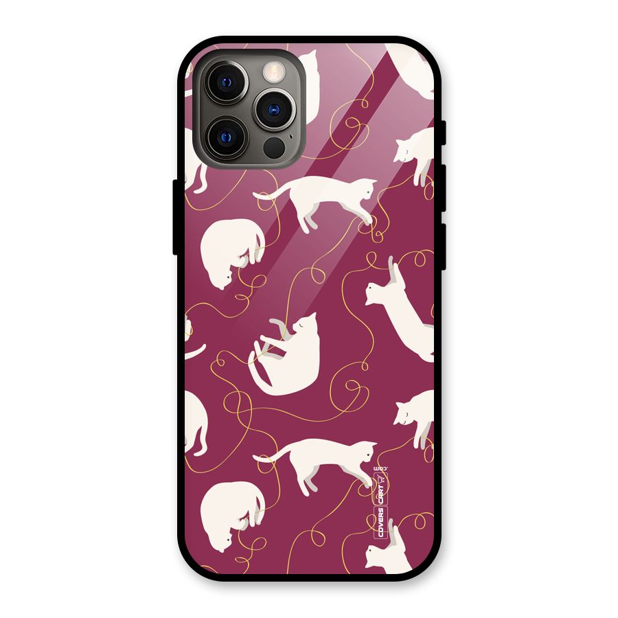Lazy Kitty Glass Back Case for iPhone 12 Pro