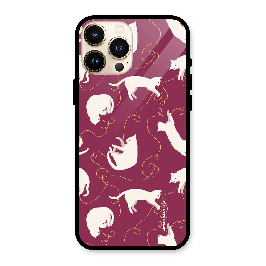 Lazy Kitty Glass Back Case for iPhone 13 Pro Max