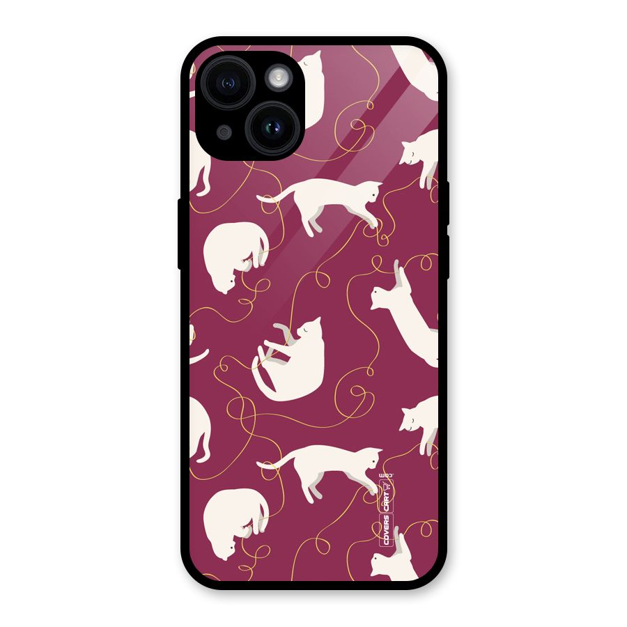 Lazy Kitty Glass Back Case for iPhone 14