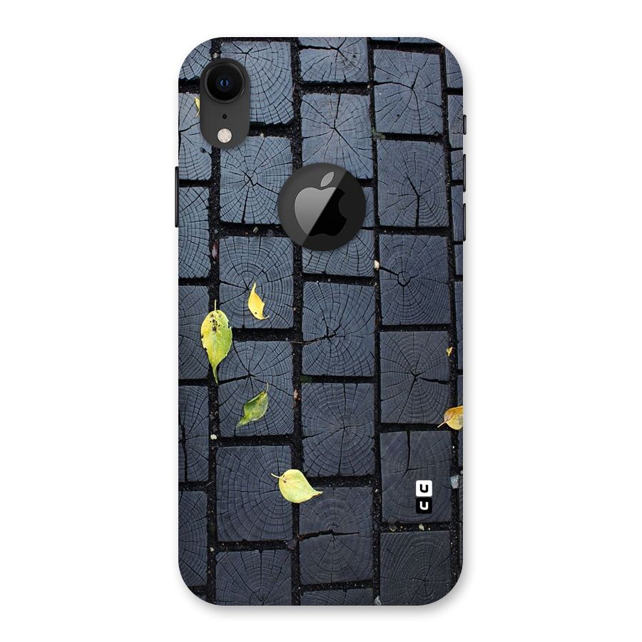 Leaf On Floor Back Case for iPhone XR Logo Cut