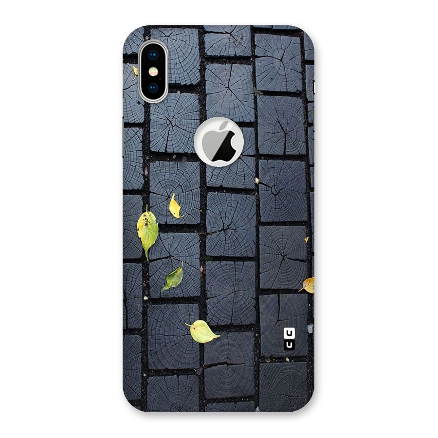 Leaf On Floor Back Case for iPhone X Logo Cut