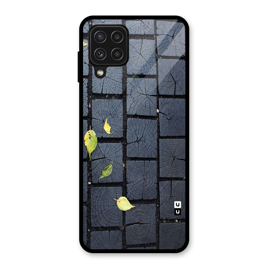 Leaf On Floor Glass Back Case for Galaxy A22 4G