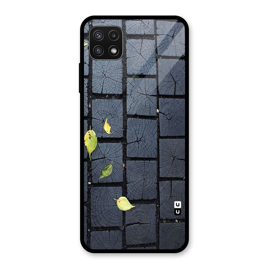 Leaf On Floor Glass Back Case for Galaxy A22 5G