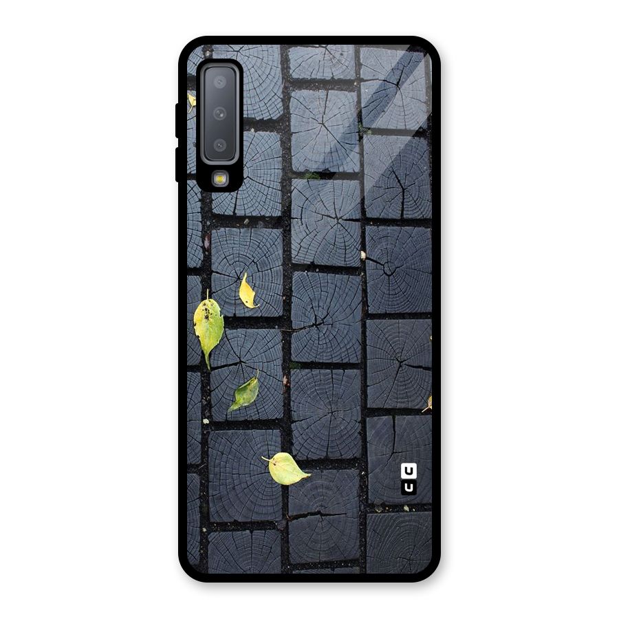 Leaf On Floor Glass Back Case for Galaxy A7 (2018)