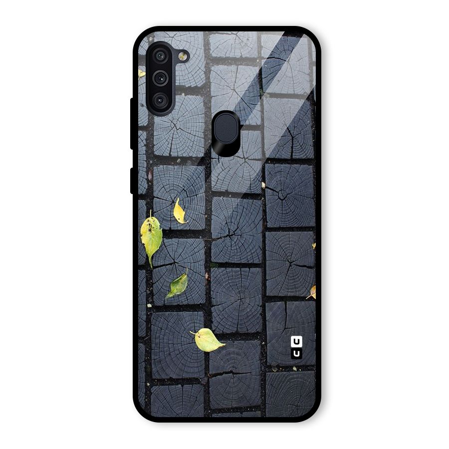 Leaf On Floor Glass Back Case for Galaxy M11