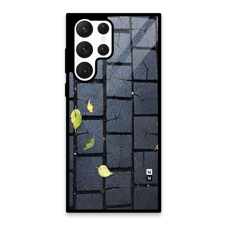 Leaf On Floor Glass Back Case for Galaxy S22 Ultra 5G