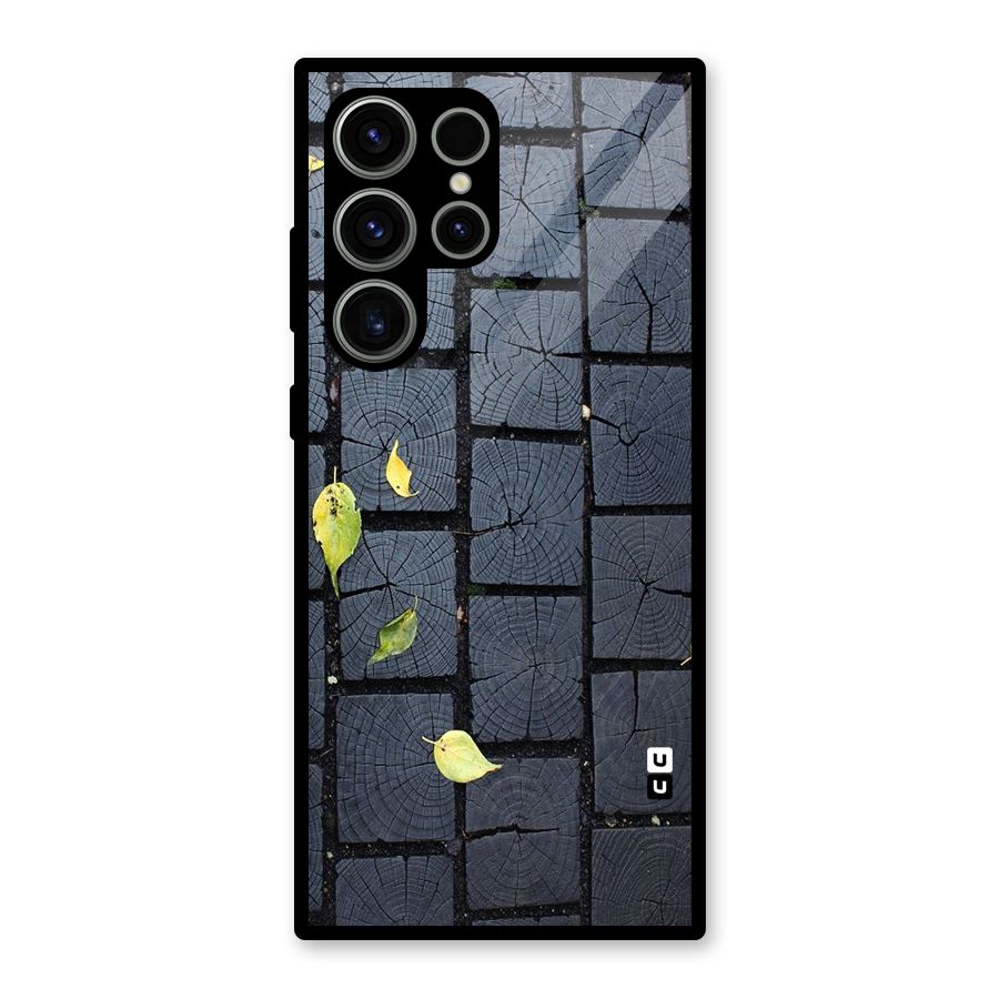 Leaf On Floor Glass Back Case for Galaxy S23 Ultra