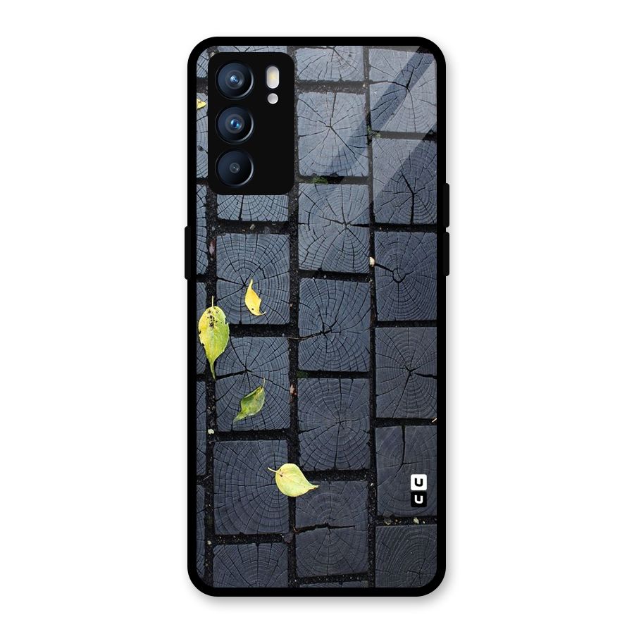 Leaf On Floor Glass Back Case for Oppo Reno6 5G