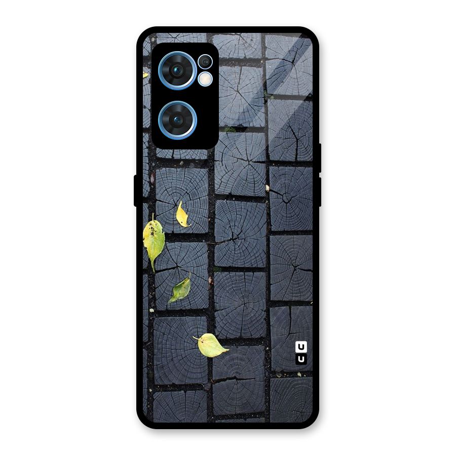 Leaf On Floor Glass Back Case for Oppo Reno7 5G