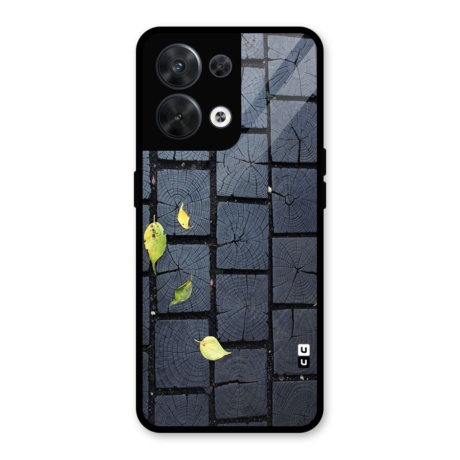 Leaf On Floor Glass Back Case for Oppo Reno8 5G