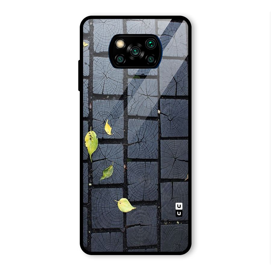 Leaf On Floor Glass Back Case for Poco X3 Pro
