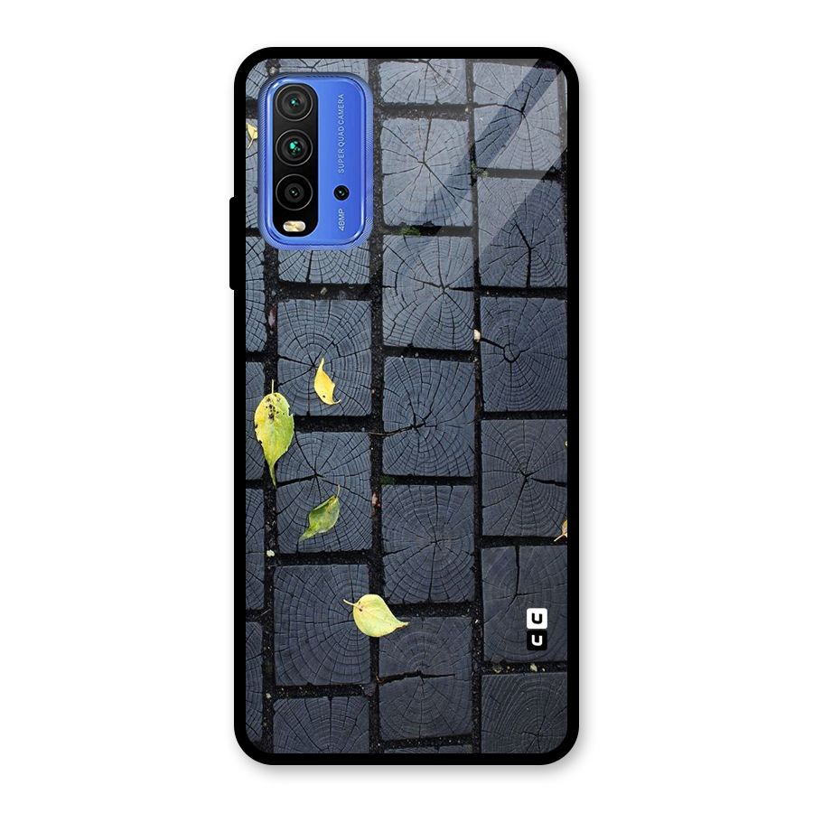 Leaf On Floor Glass Back Case for Redmi 9 Power