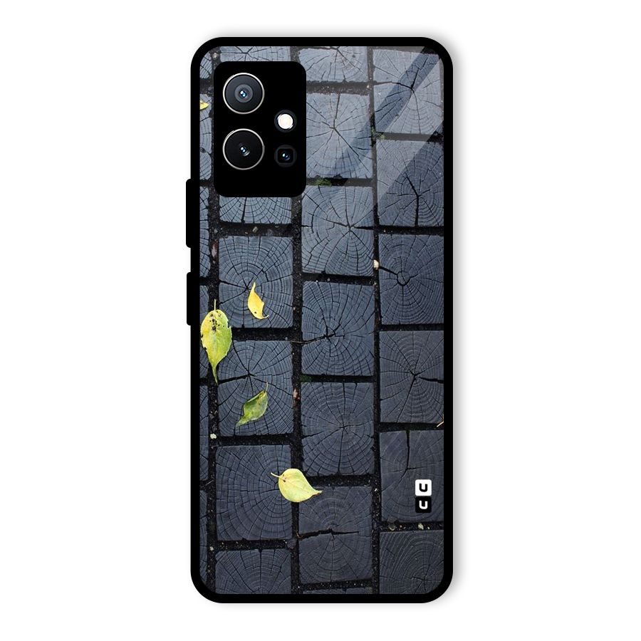 Leaf On Floor Glass Back Case for Vivo T1 5G